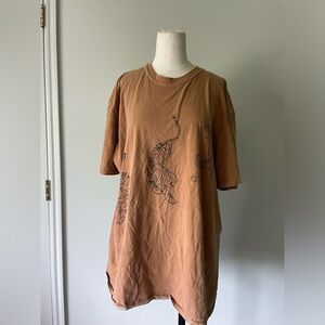 Project social t tiger shirt s/m brown
